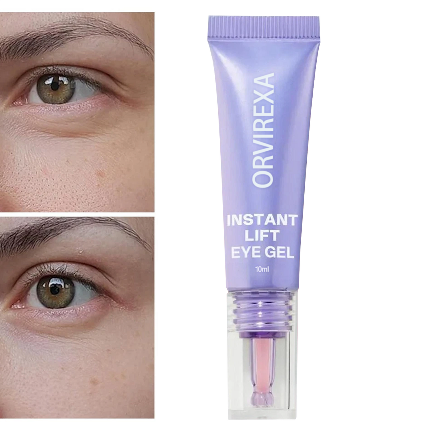 ORVIREXA Instant Lift Eye Gel – Fast Acting for Puffiness & Under Eye Bags, Smooth Fine Lines, 0.34 oz