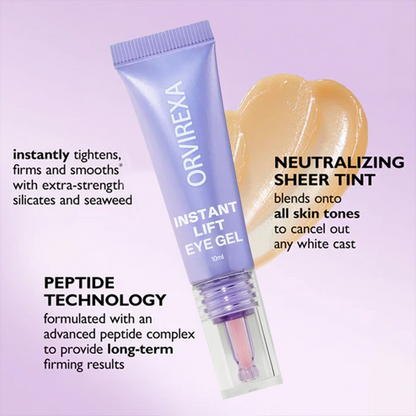 ORVIREXA Instant Lift Eye Gel – Fast Acting for Puffiness & Under Eye Bags, Smooth Fine Lines, 0.34 oz