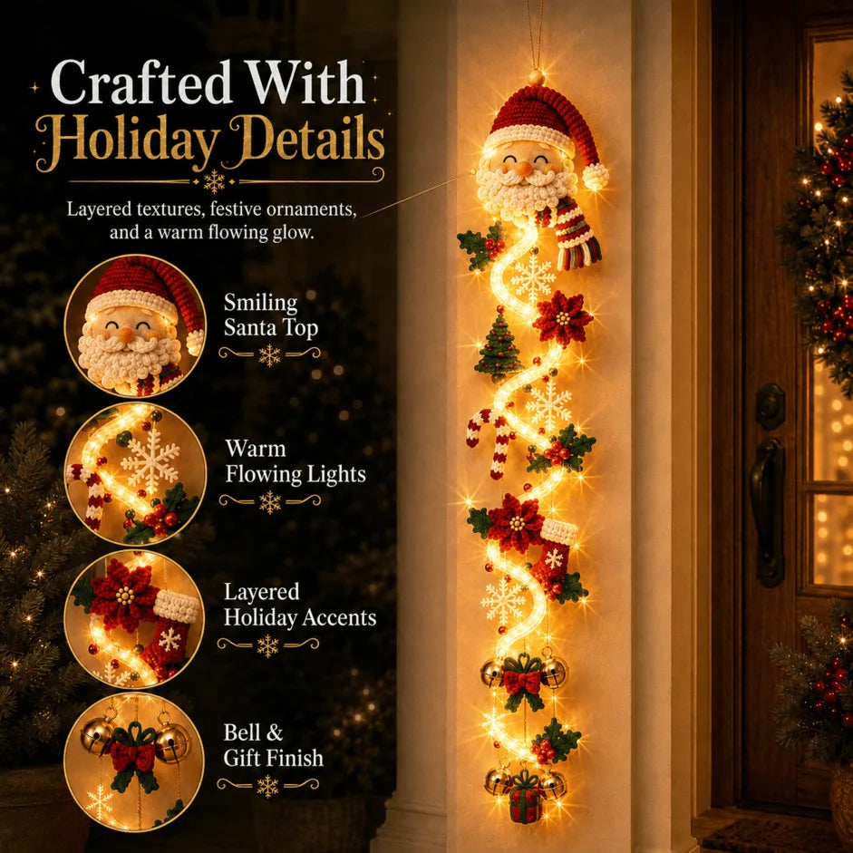 Glowing Christmas Door Hanger | 6 Festive Light Designs